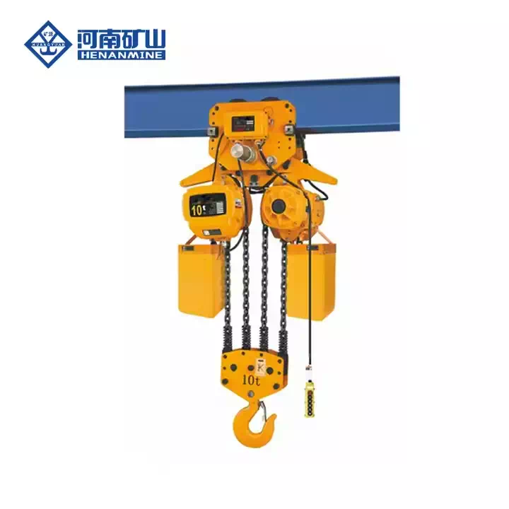 Compact Electric Chain Hoist with Trolley for Space-Saving Use