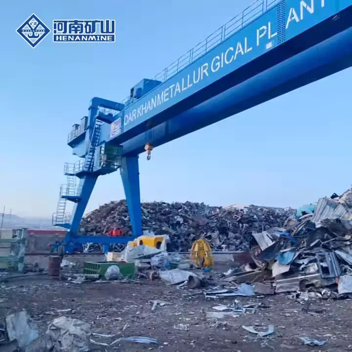 Double Girder Grab Gantry Crane for Heavy-Duty Material Handling