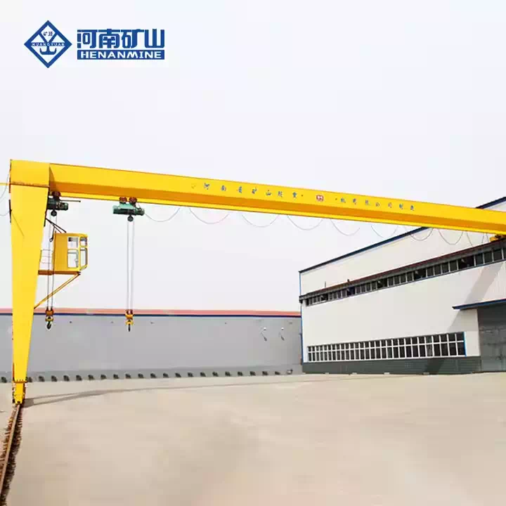 European Style Semi-Gantry Crane – Single Girder & Single Leg Construction