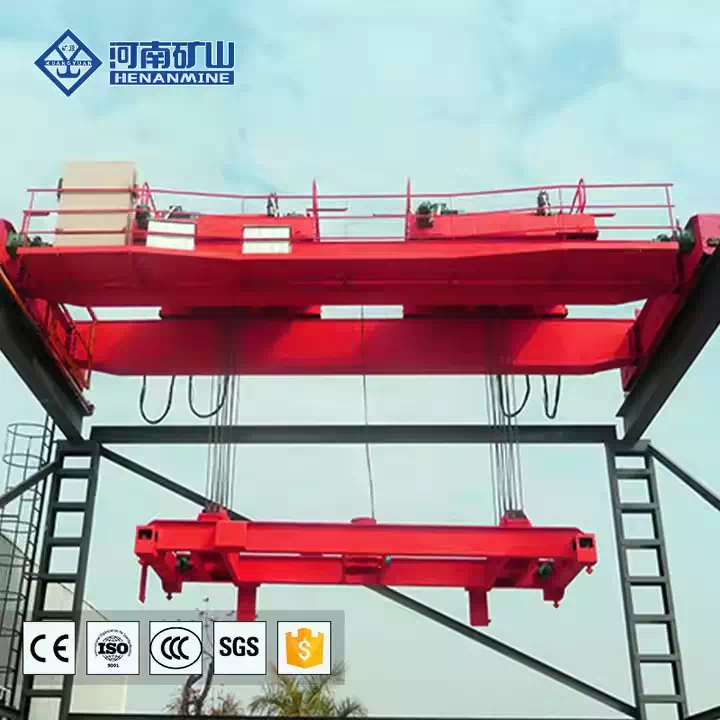 Heavy-Duty Overhead Crane with Dual Trolley Hooks – Reliable Performance