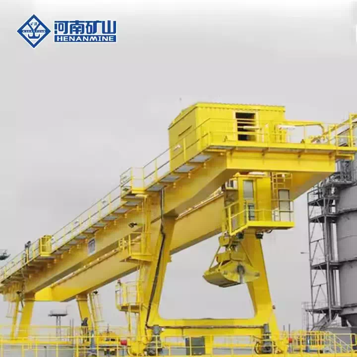 Heavy-Duty Grab Gantry Crane for Scrap, Coal, and Grain Handling