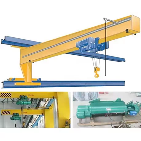 Mobile Slewing Jib Crane with Electric Chain Hoist – Factory Use