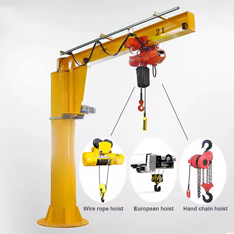 Free Standing Pillar Jib Crane - No Wall Support Needed
