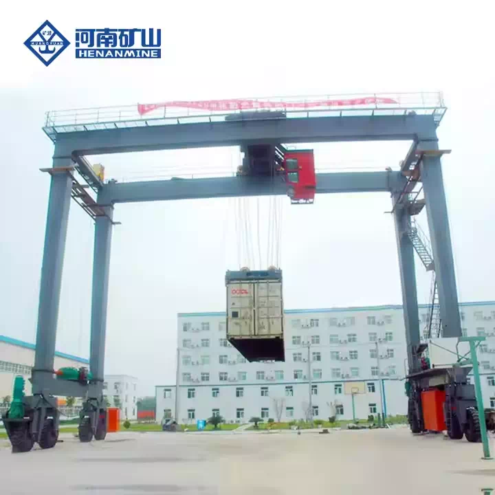 Rubber-Tired Gantry Crane with GPS and Automation Capabilities