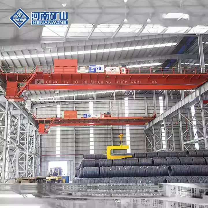 Hook-Equipped Double Girder Overhead Crane for Warehouses & Factories